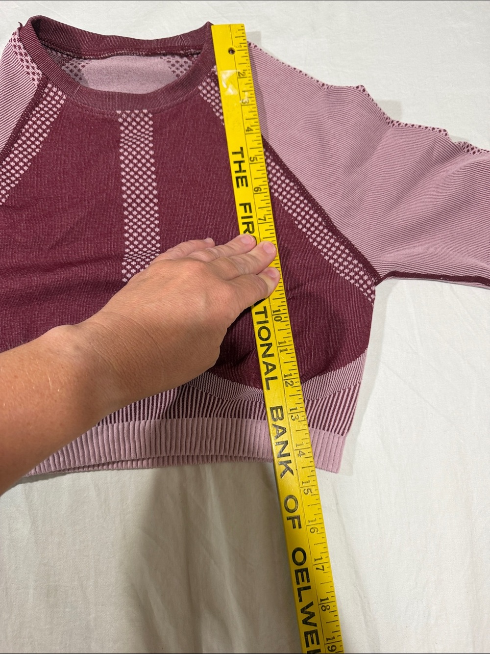 Fabletics Seamless Two-Piece Workout Set - Dusty Rose & Burgundy - Picture 6 of 6